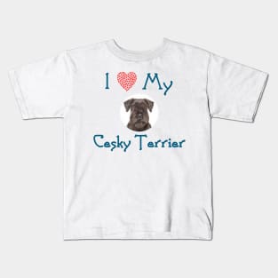 I Love My Cesky Terrier Kids T-Shirt